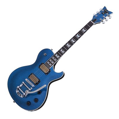 GUIT ELEC. SOLO-6B-BLUS BLEU SPARKLE A / C SCHECTER